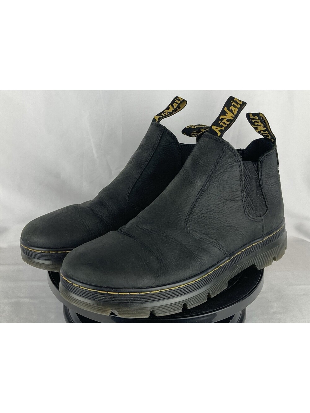 Men’s Size 12 Dr Martens Hardie II Chelsea Boots Black Leather Ankle Slip On DM